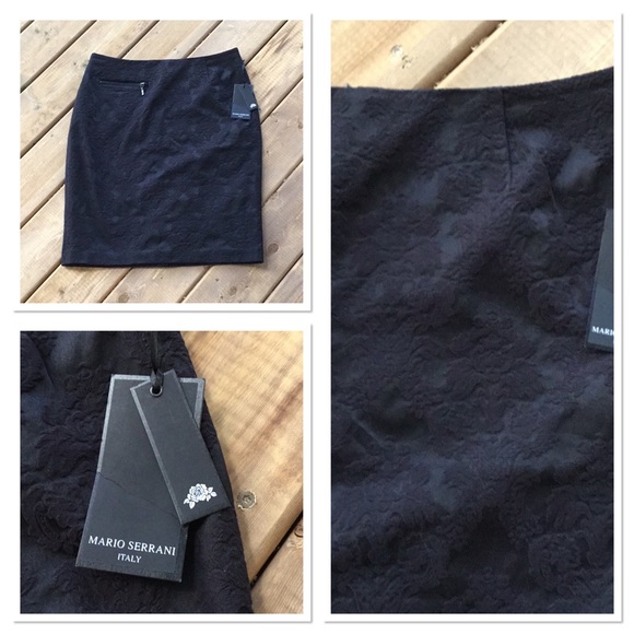 NWT Mario Serrani Embossed Skirt Size 12 - Picture 1 of 8